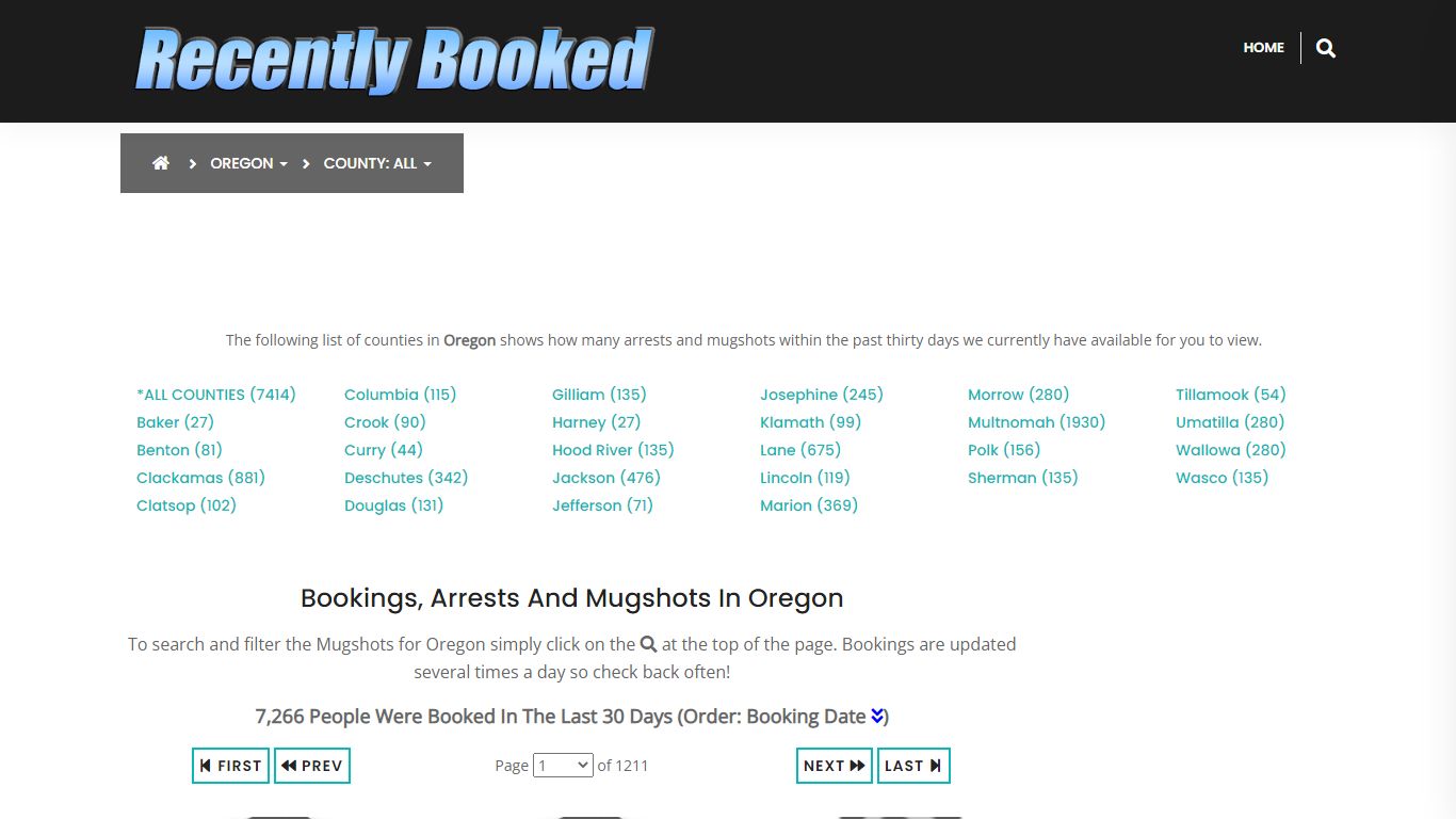 Bookings, Arrests and Mugshots in Hood River County, Oregon