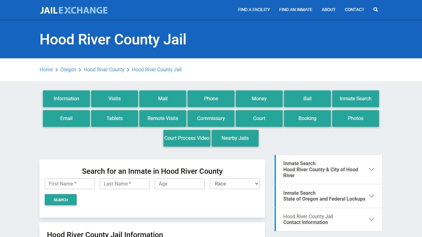 Hood River County Jail Roster Lookup, OR, Inmate Search